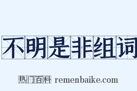 不明是非组词是什么意思的图片
